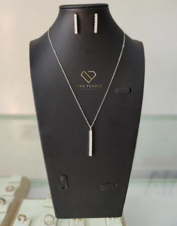 Aurielle Cascade S925 Moissanite Necklace and earrings