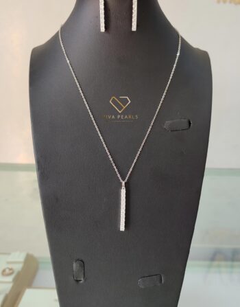 Aurielle Cascade S925 Moissanite Necklace and earrings