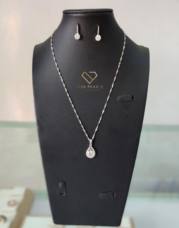 Lumiere Royale S925 Moissanite Necklace and earrings